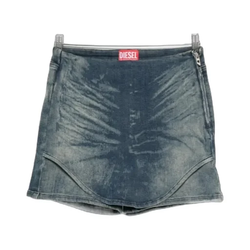 Acid-Wash Denim Shorts