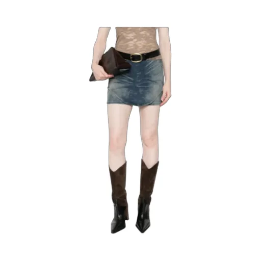 Acid-Wash Denim Shorts