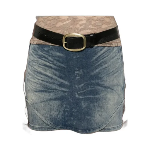 Acid-Wash Denim Shorts