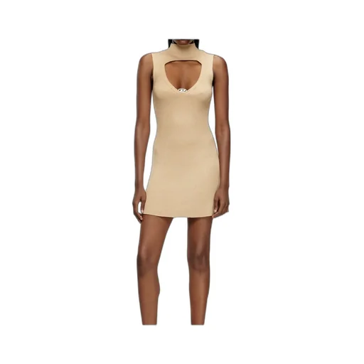 M-Oloni-Short Keyhole-Neck Ribbed Dress