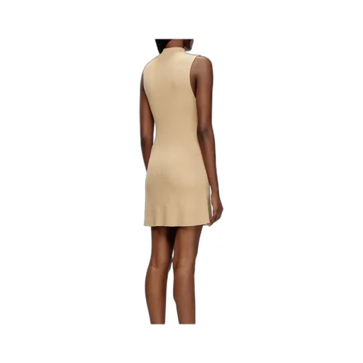 M-Oloni-Short Keyhole-Neck Ribbed Dress