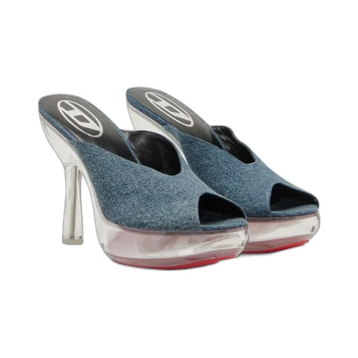 120Mm D-Lake Denim Platform Sandals