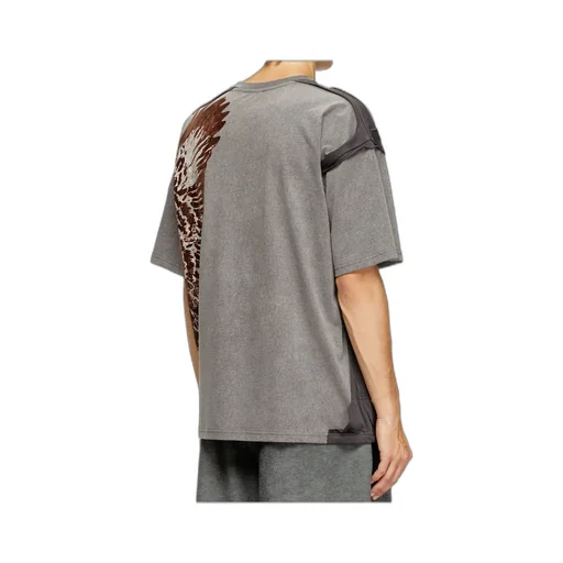 T-Boxt-Peeloff Eagle-Print Panelled T-Shirt