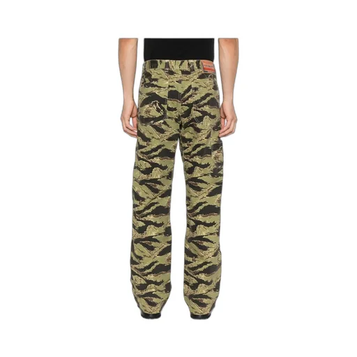Tiger-Stripe Panel Jeans