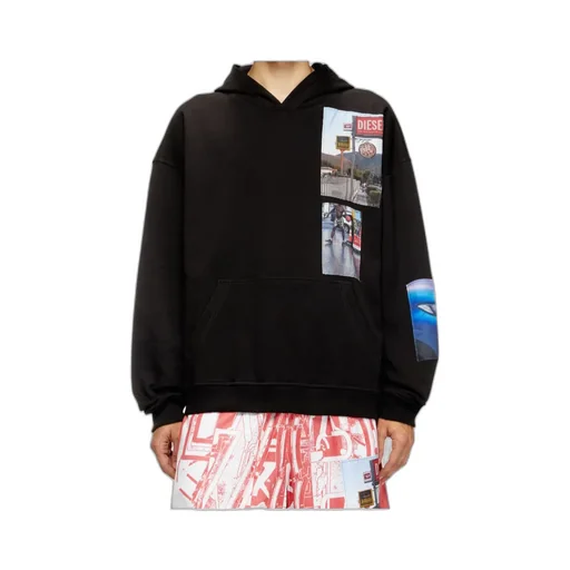 Patchwork-Print Hoodie