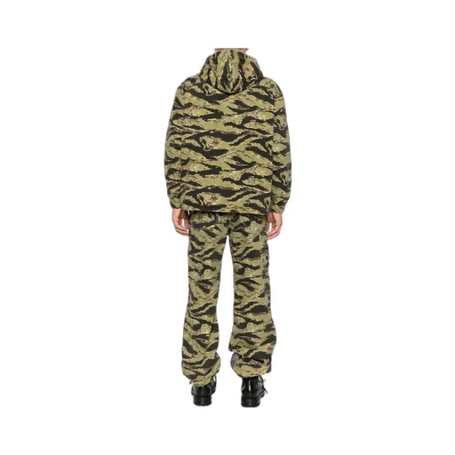 Camouflage-Panel Denim Jacket