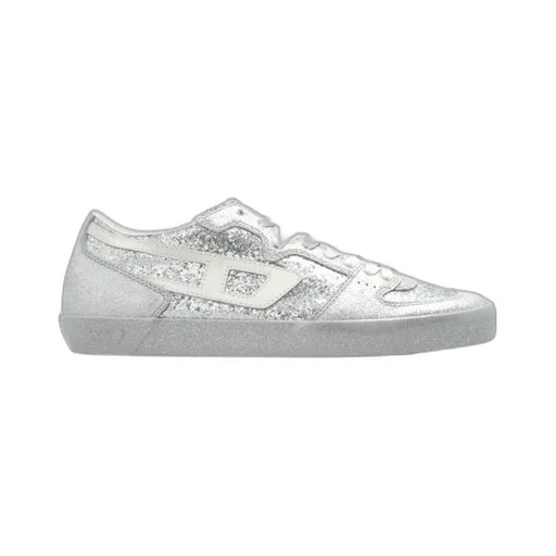 S-Leroji-D1 Glittered Panelled Sneakers