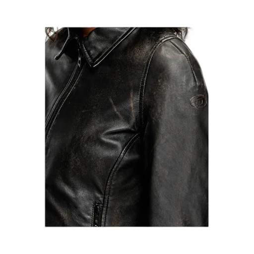 L-Egrad Zip-Front Shearling Jacket