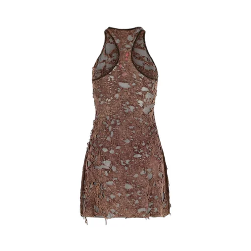 Sleeveless Distressed Dress