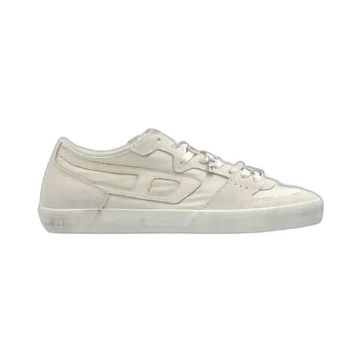 S-Leroji D-1 Low Letters-Detail Suede Low-Top Sneakers