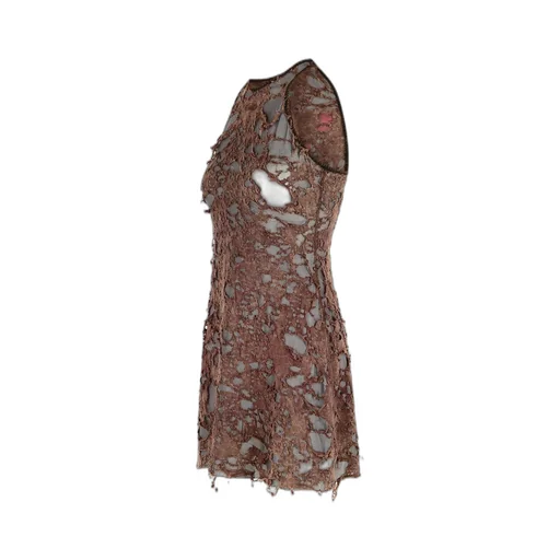 Sleeveless Distressed Dress