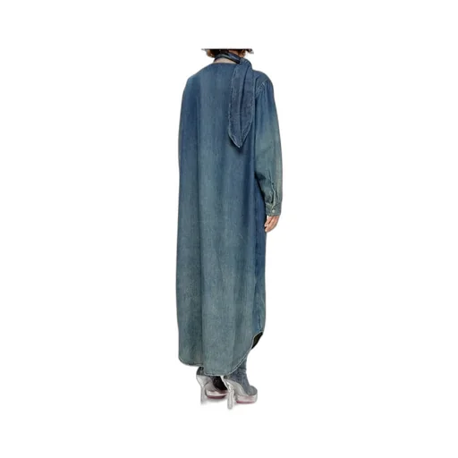 Long Shirt Dress In Fluid Denim