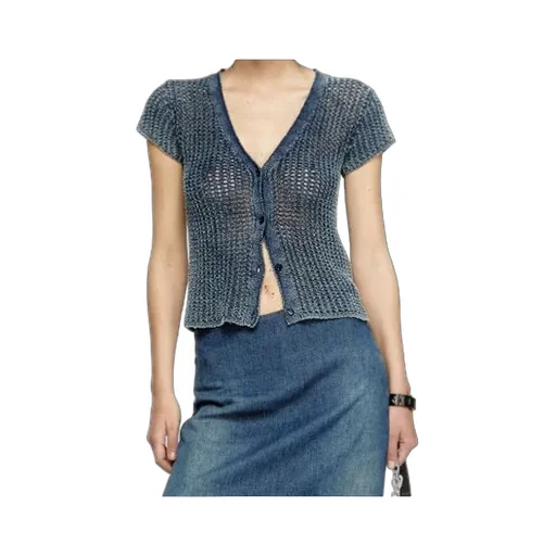 M-Rez Knitted Button-Up Cardigan