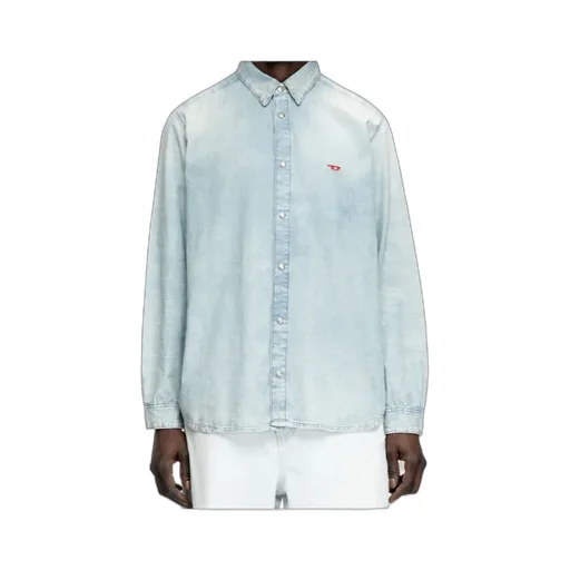 D-Simply Bleach-Effect Denim Shirt