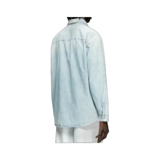 D-Simply Bleach-Effect Denim Shirt