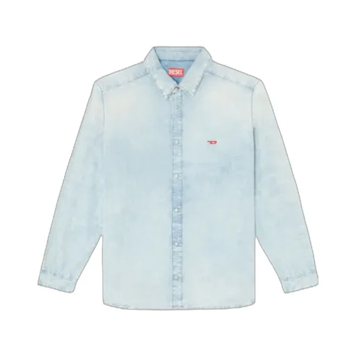 D-Simply Bleach-Effect Denim Shirt