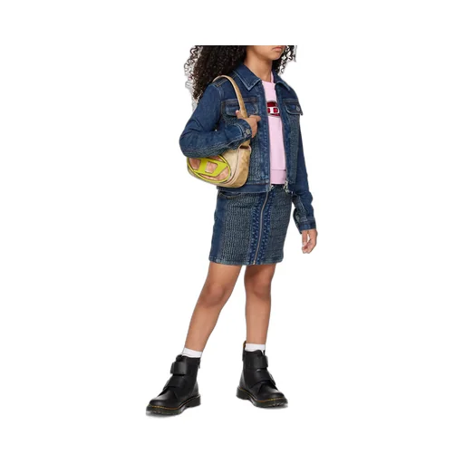 Long-Sleeved Zip-Up Denim Jacket