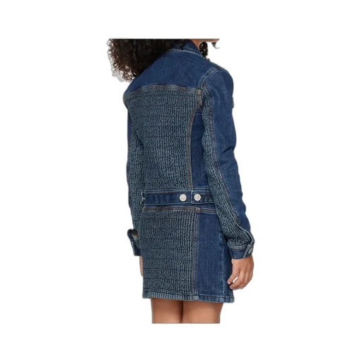 Long-Sleeved Zip-Up Denim Jacket