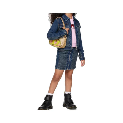 Long-Sleeved Zip-Up Denim Jacket