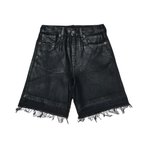 Raw-Cut Hem Denim Shorts