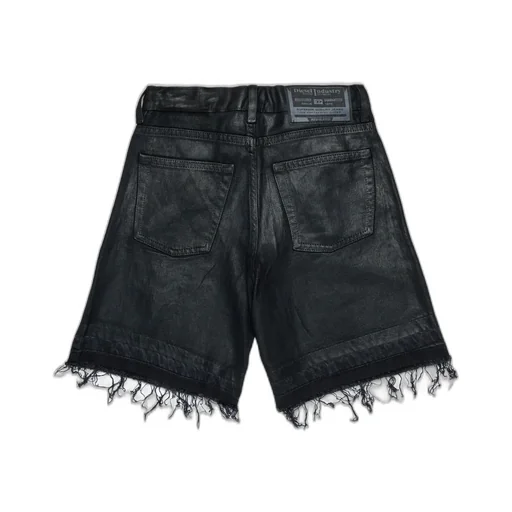 Raw-Cut Hem Denim Shorts