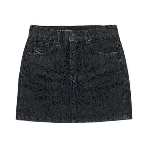 Studded Denim Skirt