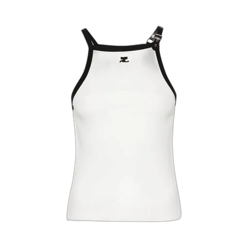 Buckle Detailed Halter-Neck Top