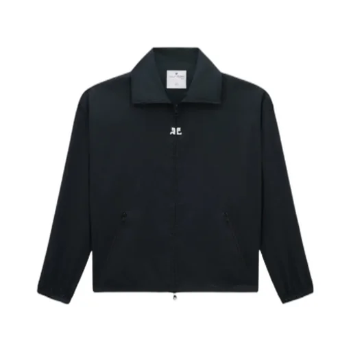 High-Neck Logo-Embroidered Jacket