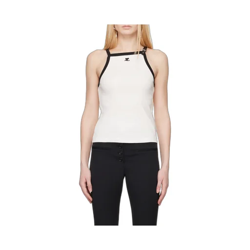 Buckle Detailed Halter-Neck Top
