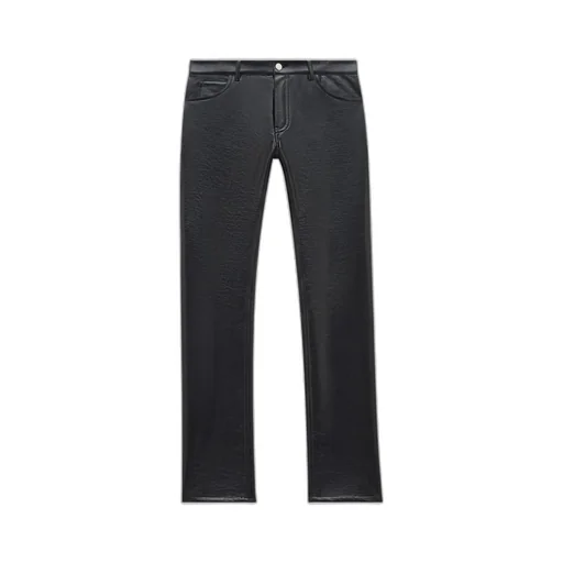 Straight-Leg Vinyl Pants