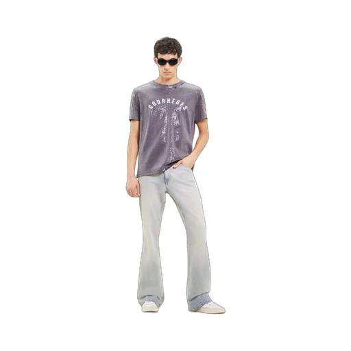 Embroidered Distressed T-Shirt