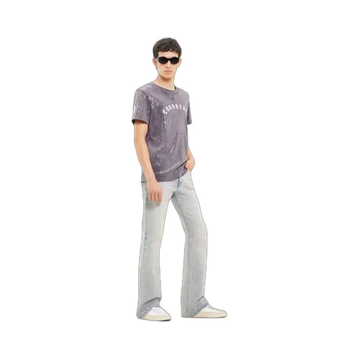 Embroidered Distressed T-Shirt