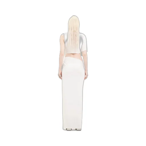 Asymmetric Crepe Maxi Dress