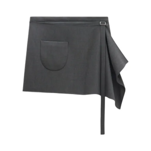 Draped Virgin Wool-Blend Mini Skirt