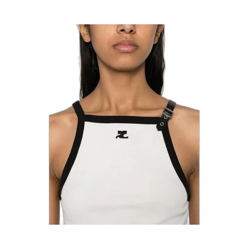 Buckle Detailed Halter-Neck Top