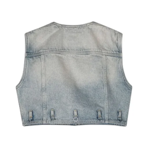Multiflex Denim Cropped Vest