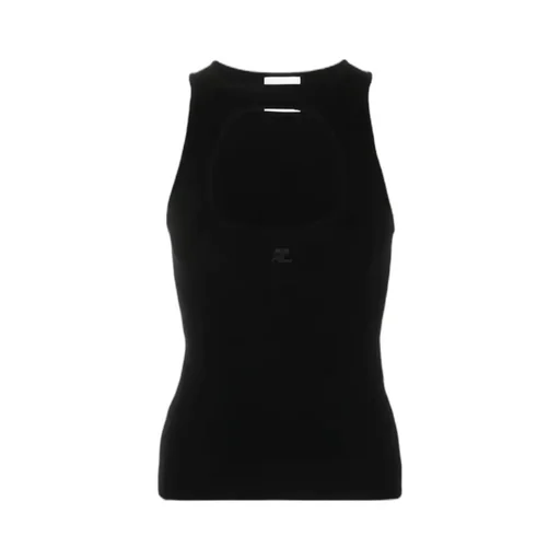 Logo-Patch Cutout Tank Top