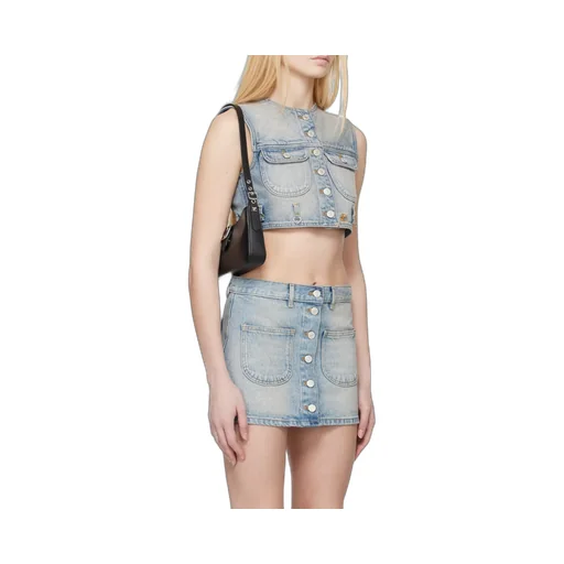 Multiflex Denim Cropped Vest