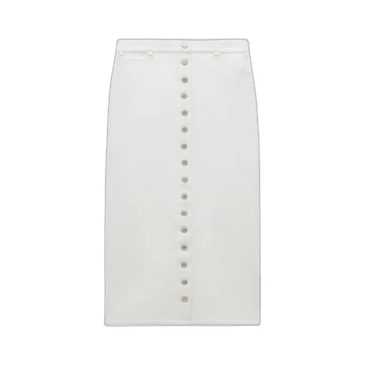Button-Up Vinyl Skirt
