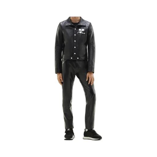 Faux-Leather Shirt Jacket