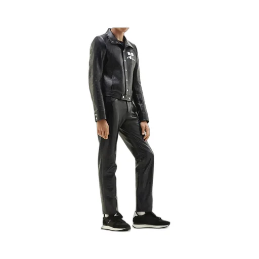 Faux-Leather Shirt Jacket