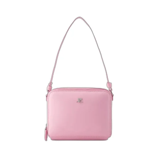 Logo Zipper Shoulder Bag