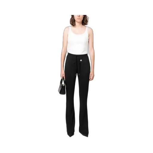 Flared-Leg Interlock Joggers