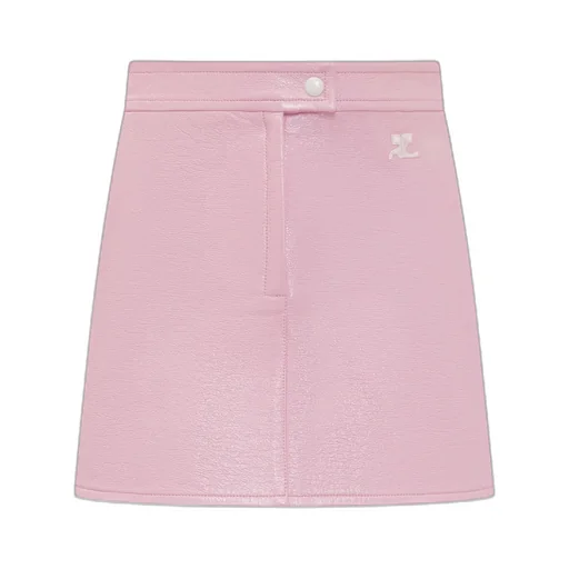 Reedition Vinyl Logo-Embroidered Mini Skirt