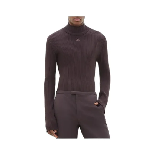 Logo-Embroidered Ribbed-Knit Jumper