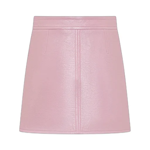 Reedition Vinyl Logo-Embroidered Mini Skirt