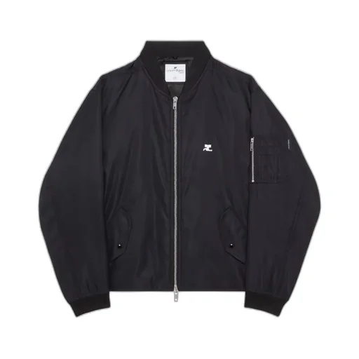 Logo Embroidered Bomber Jacket