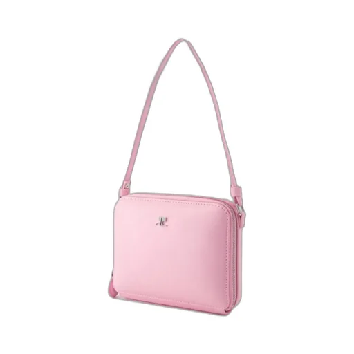 Logo Zipper Shoulder Bag