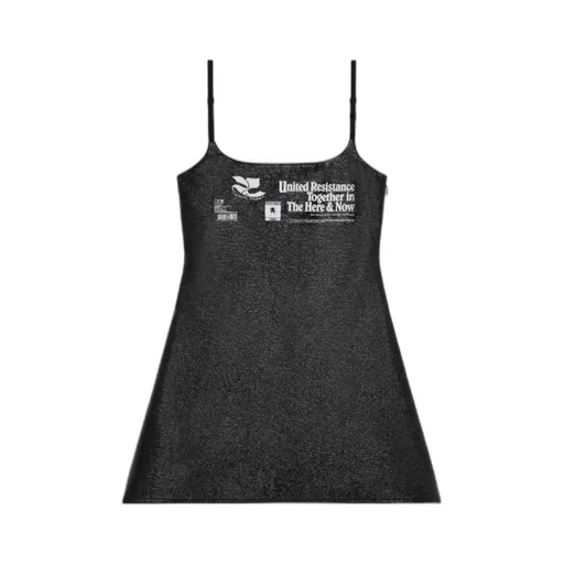 Resistance Vinyl Mini Slip Dress