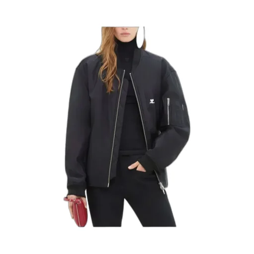 Logo Embroidered Bomber Jacket